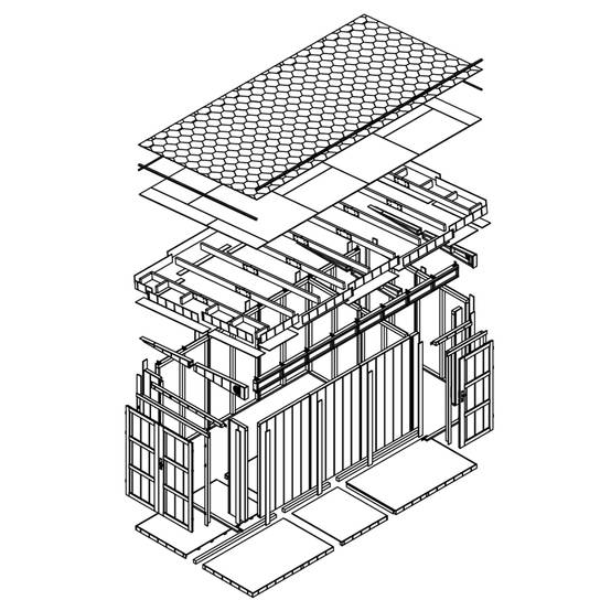 Timbela - Abri de Jardin Qualité Premium 8.52+2.95 m² - Kit tout compris avec sol, tuiles bitumineuses, set de peinture - Timbela M905C-CAVERN STEEL - Image 8