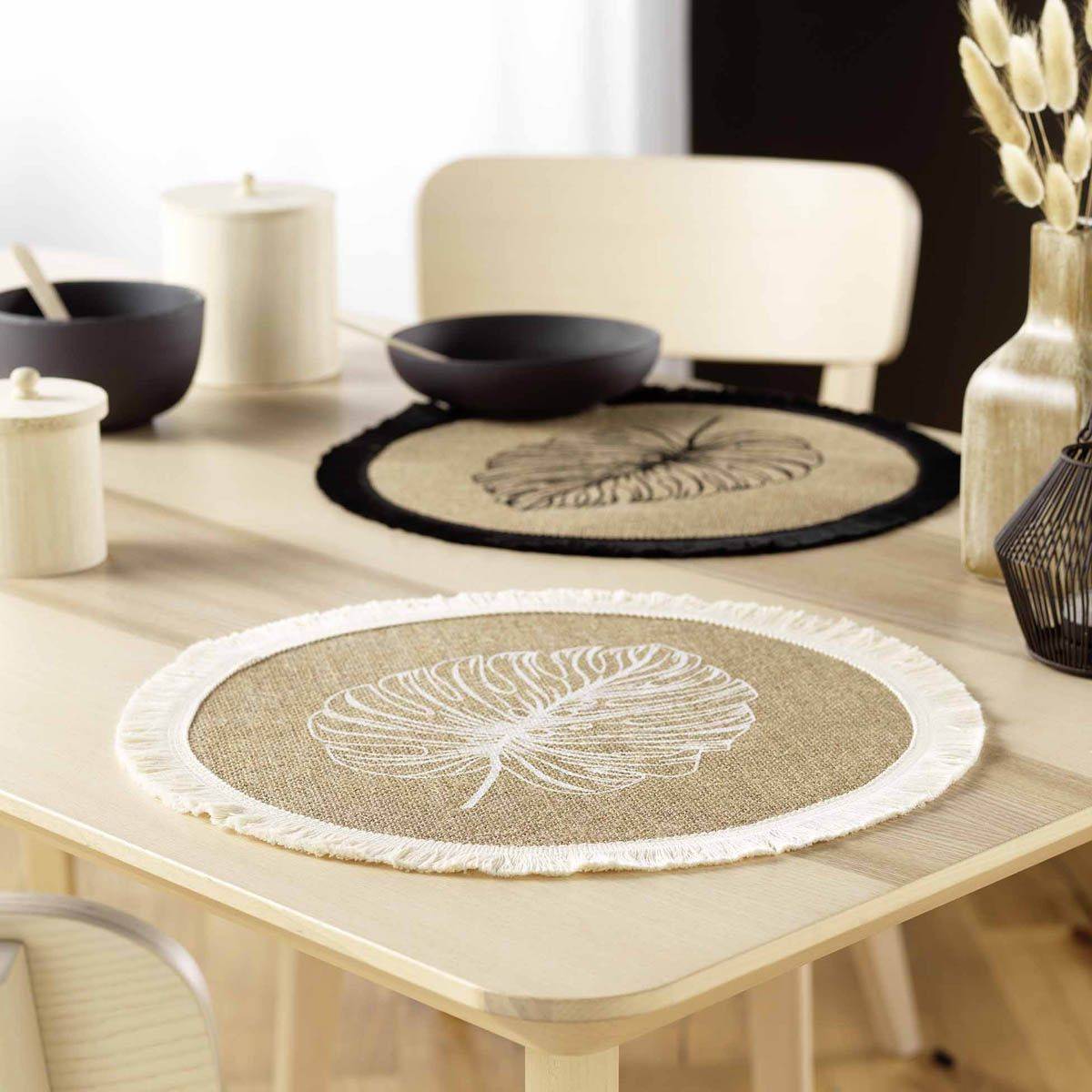 Set de Table Rond en Jute "Mogador" 38cm Naturel - Image 3