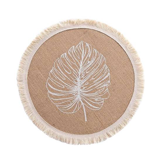 Set de Table Rond en Jute "Mogador" 38cm Naturel - Image 1