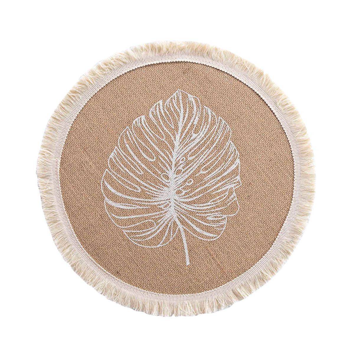 Set de Table Rond en Jute "Mogador" 38cm Naturel