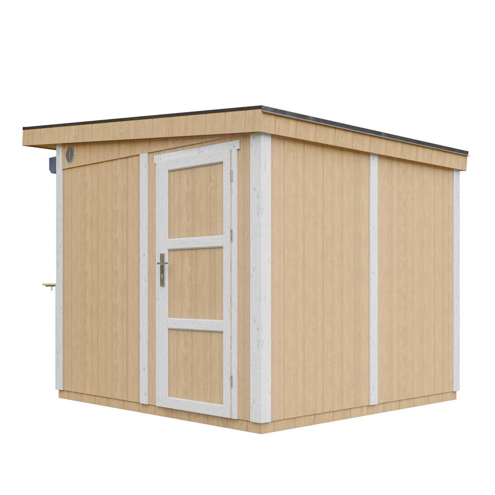 Timbela - Grand stand marché 5,9 m² / H240x248x305 cm avec comptoir - Bar jardin, kiosque extérieur - Timbela M950-HARVEST HONEY - Image 3