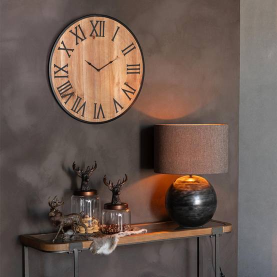 Horloge Murale Effet Bois "Nue" 60cm Naturel - Image 4
