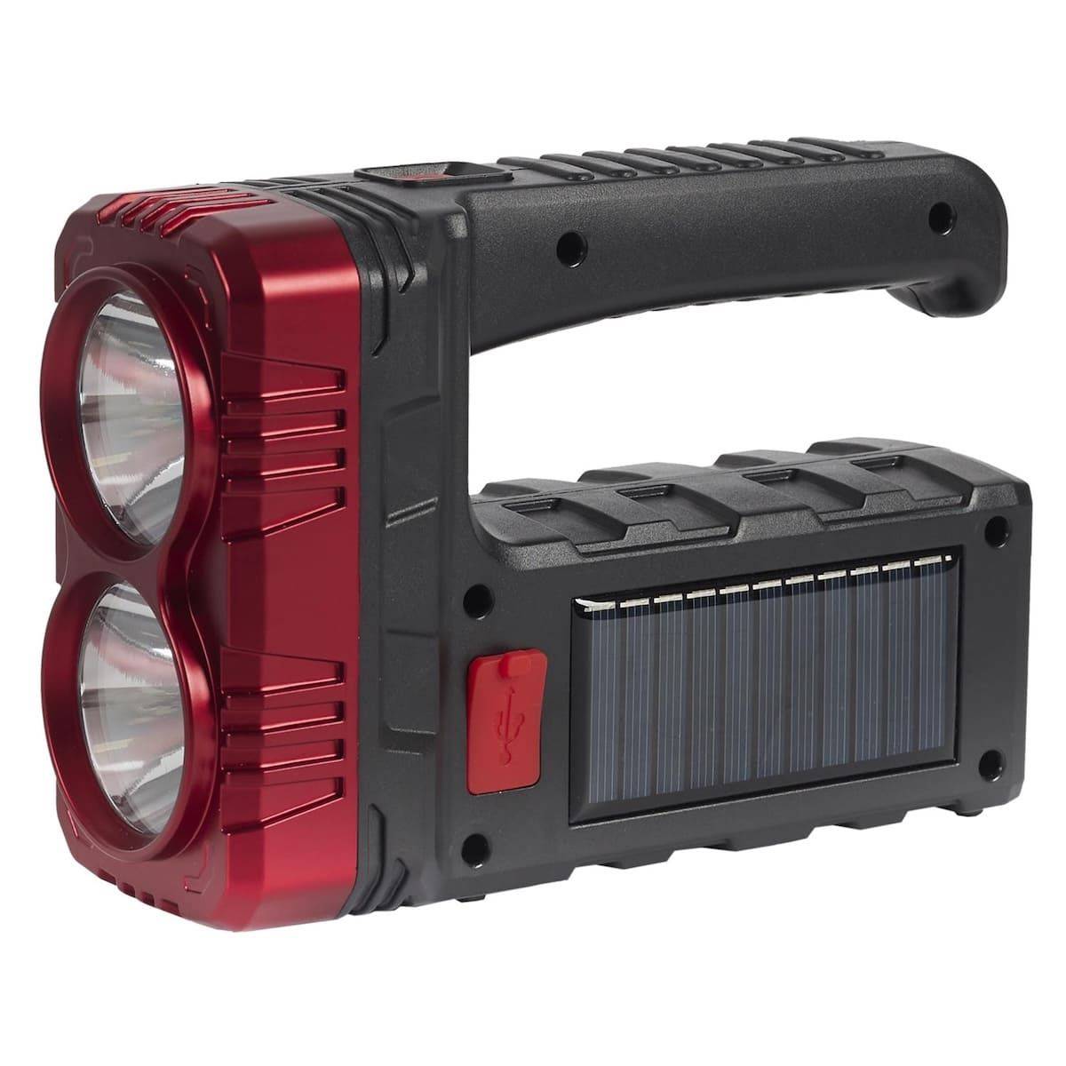 ALTOBUY - Lampe baladeuse LED compacte 2 en 1 mode projecteur ou lampe torche double éclairage rechargeable USB et solaire - - Image 1