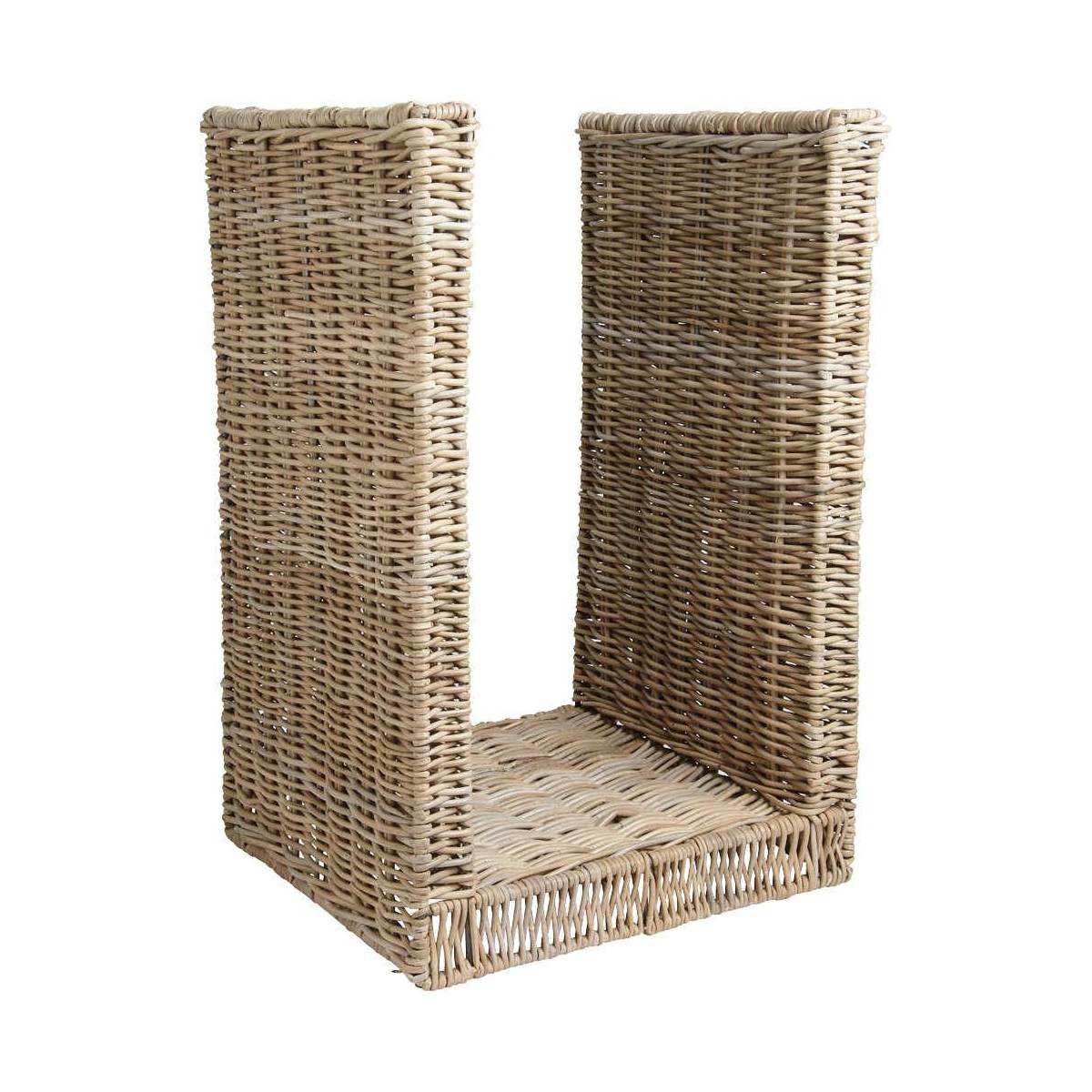 Aubry Gaspard - Grand panier à bûches métal et poelet - Image 1