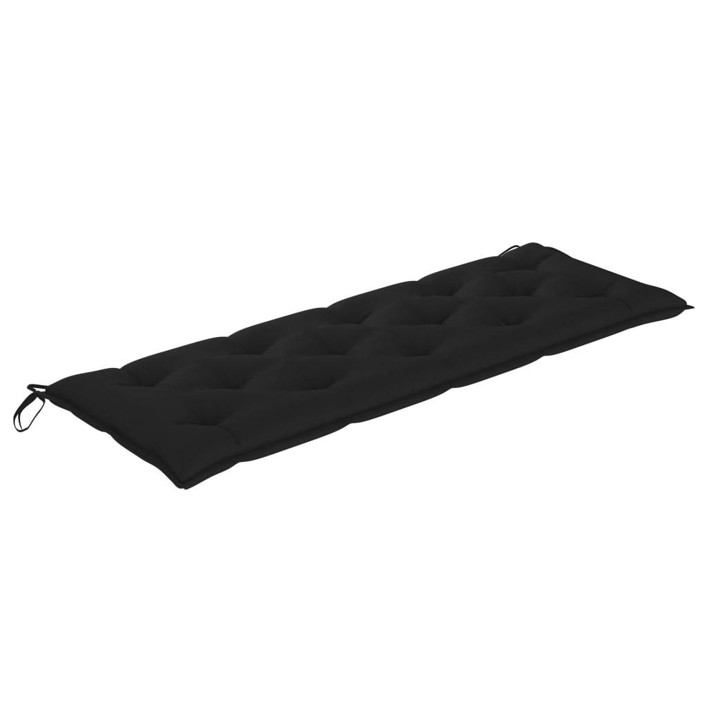 Helloshop26 - Banc de jardin meuble de patio d'extérieur terrasse avec coussin 157 cm bois d'acacia massif - Image 6