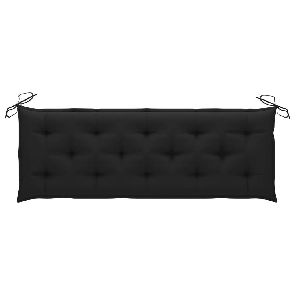 Helloshop26 - Banc de jardin meuble de patio d'extérieur terrasse avec coussin 157 cm bois d'acacia massif - Image 7