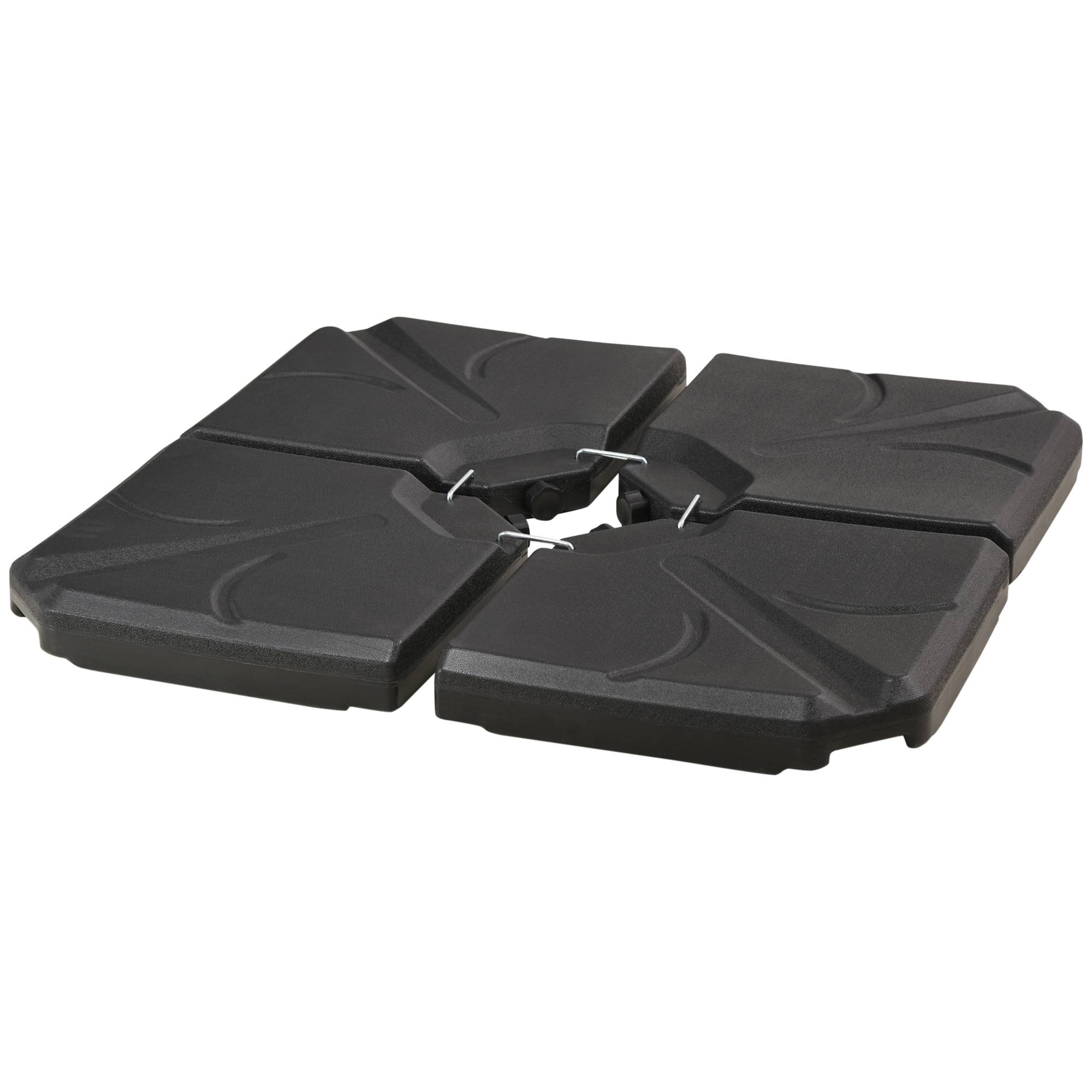 Dalles de lestage plastique pour parasol déporté à remplir eau sable 103cm noir - ComfortXL Outdoor Living - Image 2