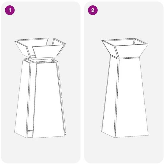 ComfortXL - Paire de Jardinières Colonnes 100cm, Pot de Fleur Haut et Moderne en Acier Argent pour Entrée – ComfortXL Outdoor Living - Image 9