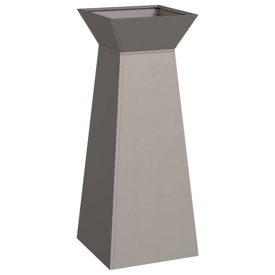 ComfortXL - Paire de Jardinières Colonnes 100cm, Pot de Fleur Haut et Moderne en Acier Argent pour Entrée – ComfortXL Outdoor Living - Image 2