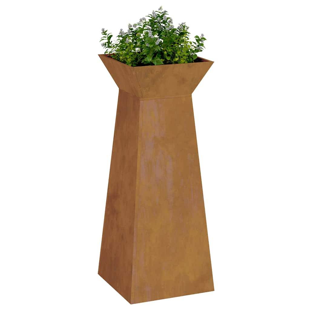 ComfortXL - Paire de Jardinières Colonnes 100cm, Pot de Fleur Haut et Moderne en Acier Argent pour Entrée – ComfortXL Outdoor Living - Image 3