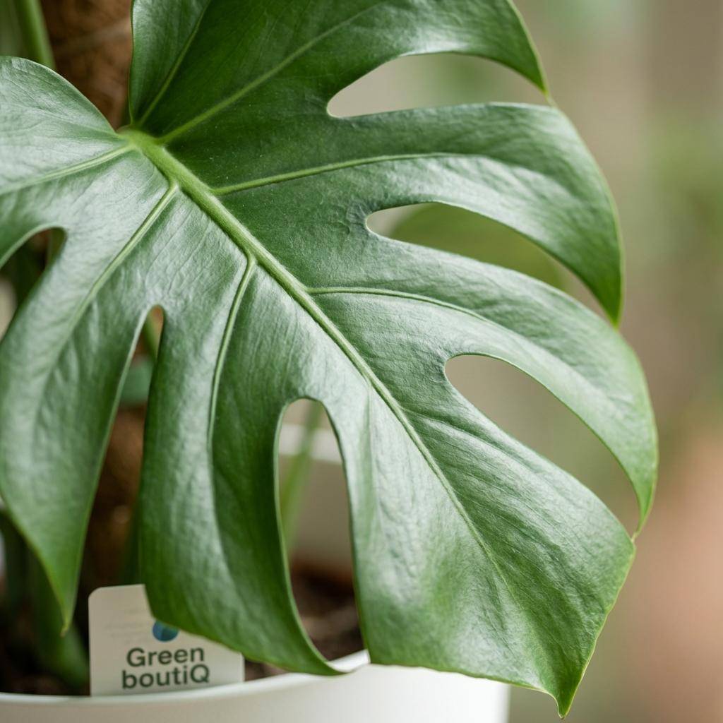 Monstera Deliciosa avec tuteur - Pot de 19cm - Hauteur 90cm - Blanc - Plantes d'intérieur - Image 4