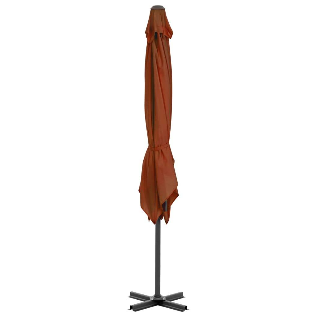 Helloshop26 - Parasol déporté avec mât en aluminium 250 x 250 cm orange - Image 3