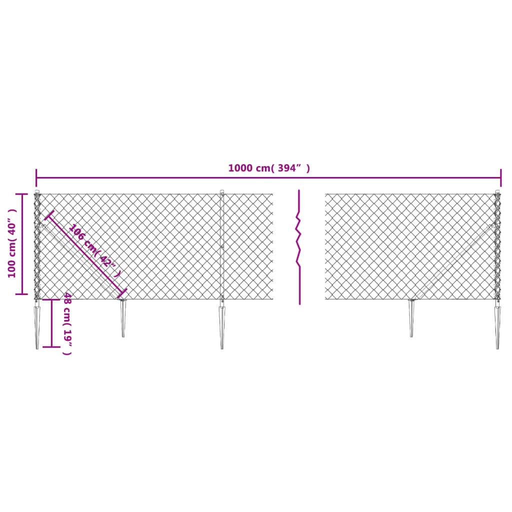 Clôture Maillée Métal Extérieur Protection Anti-Rouille Vert 1x10m - ComfortXL Outdoor Living - Image 5