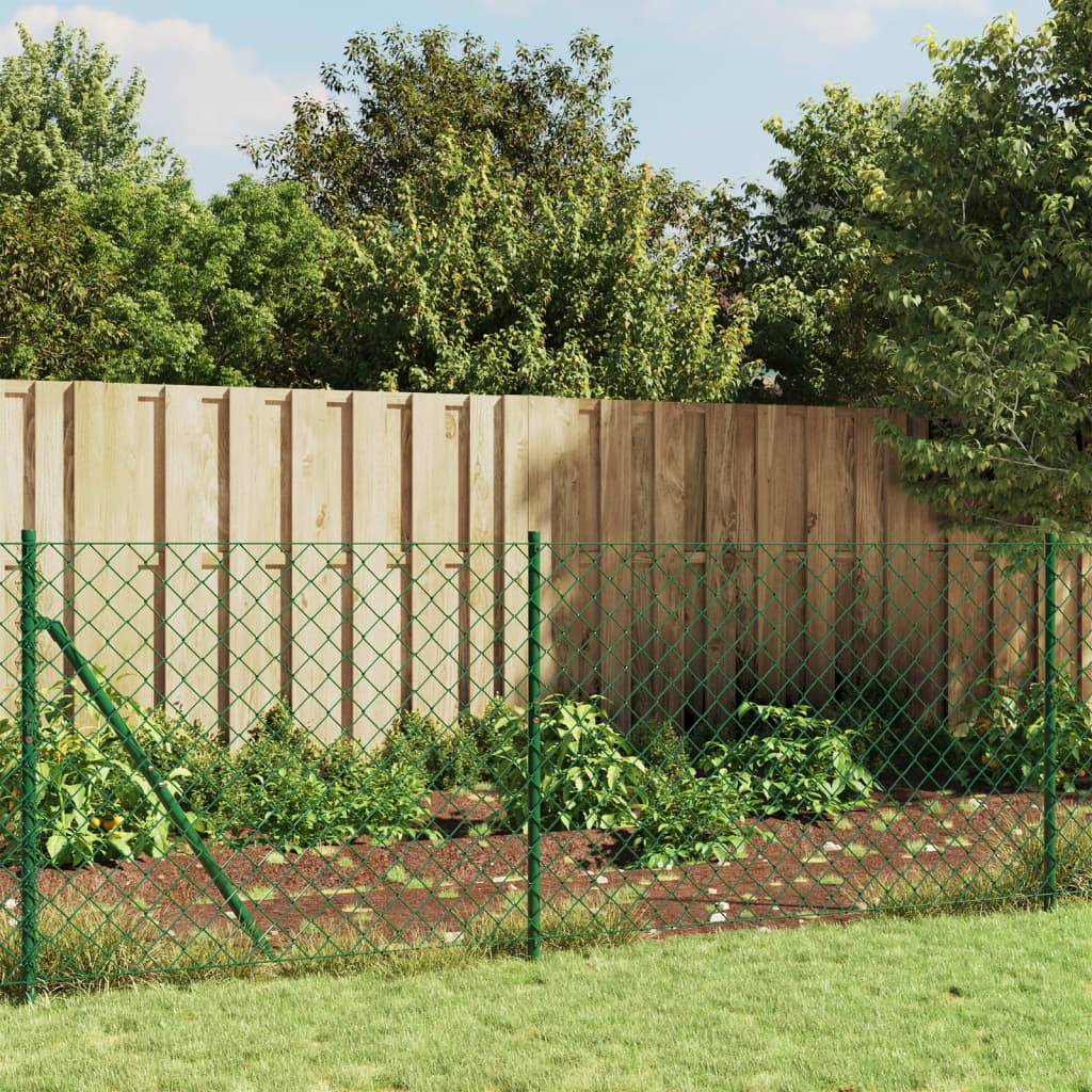 Clôture Maillée Métal Extérieur Protection Anti-Rouille Vert 1x10m - ComfortXL Outdoor Living - Image 1