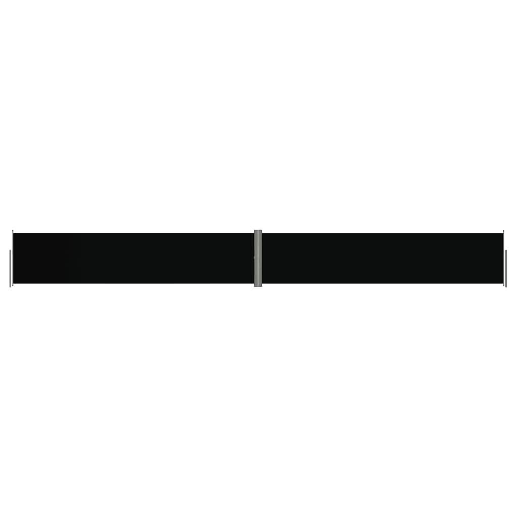 Helloshop26 - Auvent paravent store brise-vue latéral rétractable de patio jardin terrasse balcon protection visuelle écran noir 140 x 1200 cm - Image 1