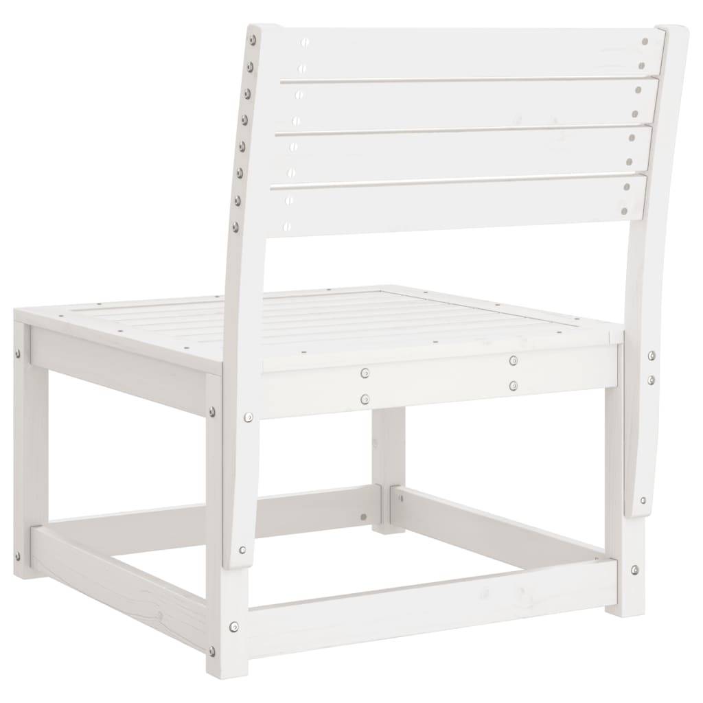 Module Central de Canapé en Pin Massif Durable pour un Salon de Jardin Élégant et Modulable sur Terrasse Finition Blanc – ComfortXL Outdoor Living - Image 6