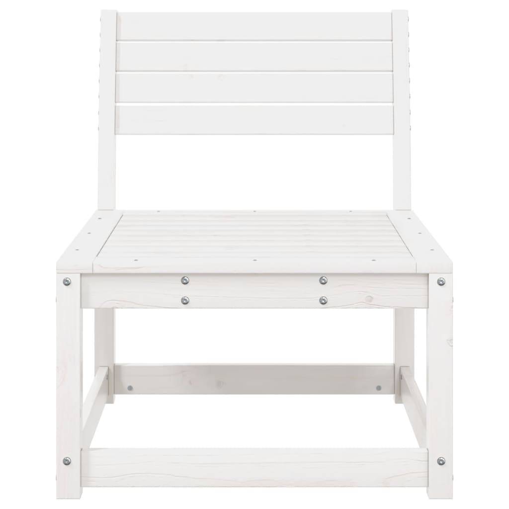 Module Central de Canapé en Pin Massif Durable pour un Salon de Jardin Élégant et Modulable sur Terrasse Finition Blanc – ComfortXL Outdoor Living - Image 4