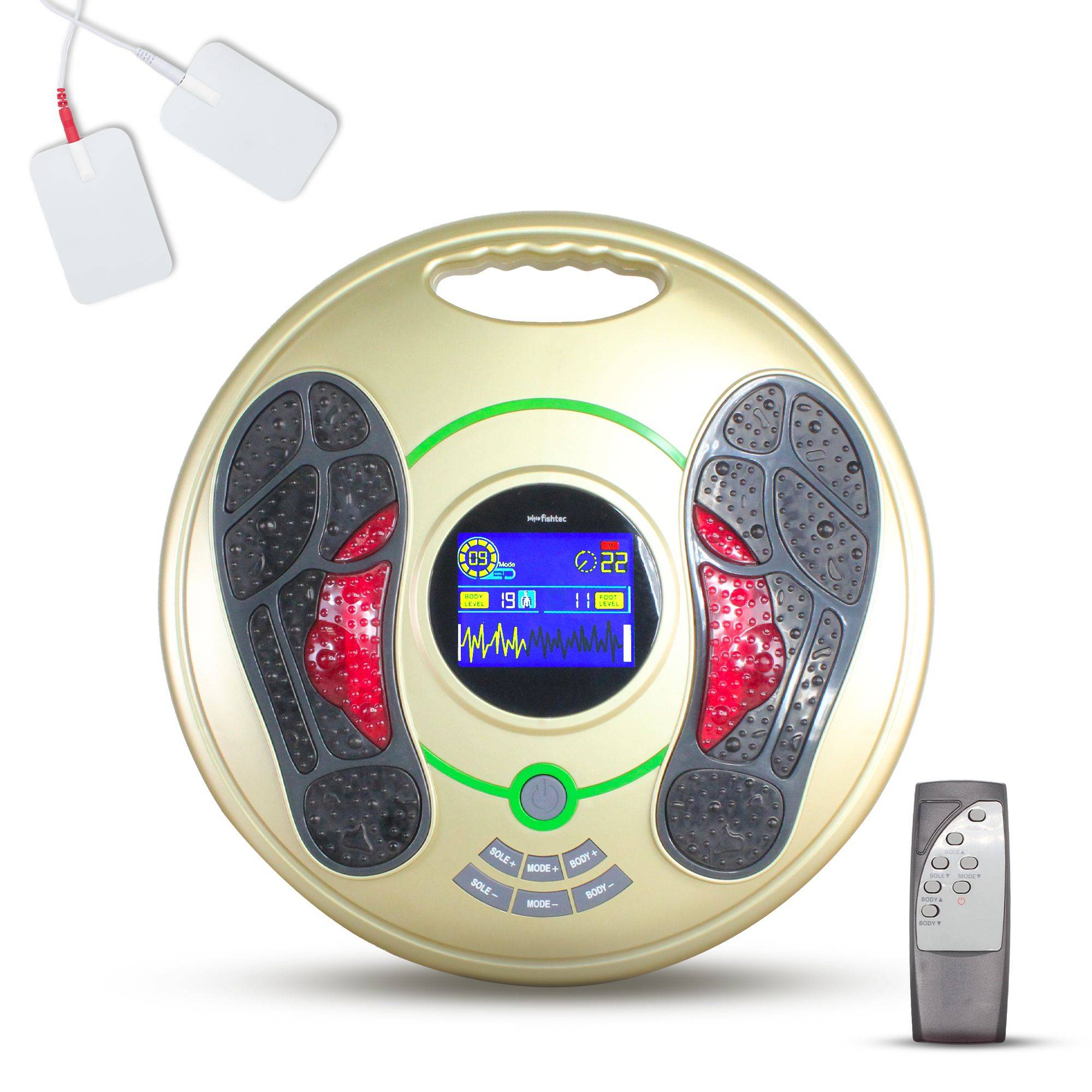 Stimulateur Musculaire FISHTEC 99 Niveaux d'Intensité + 25 Programmes - Image 1