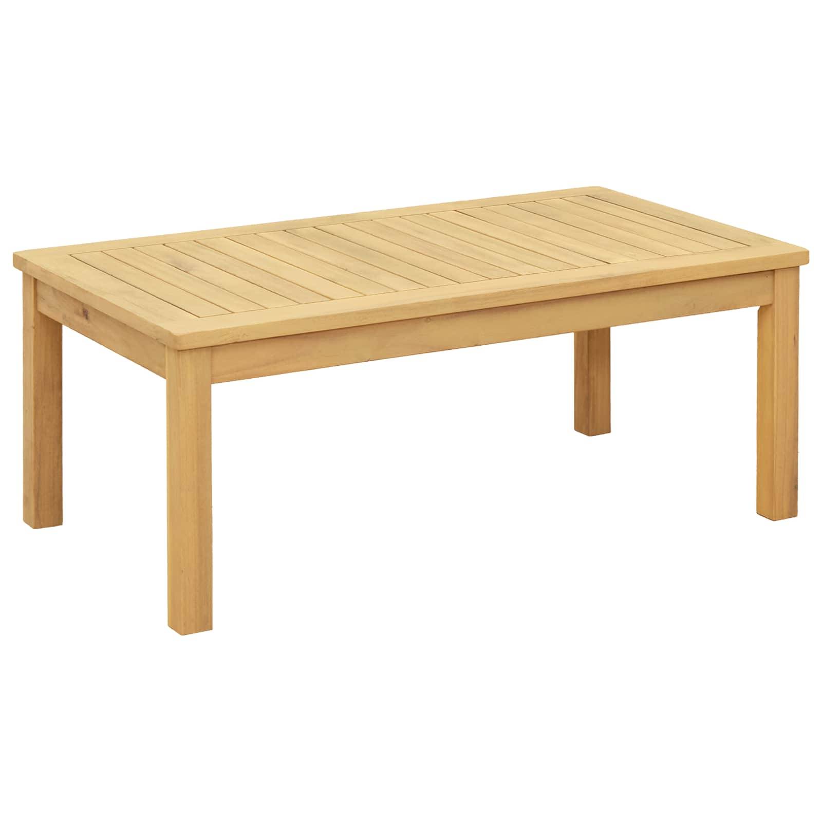 Table basse Bois d'Acacia Massif Acacia clair 90 x 50 x 36 cm - PANGIVO - Image 1