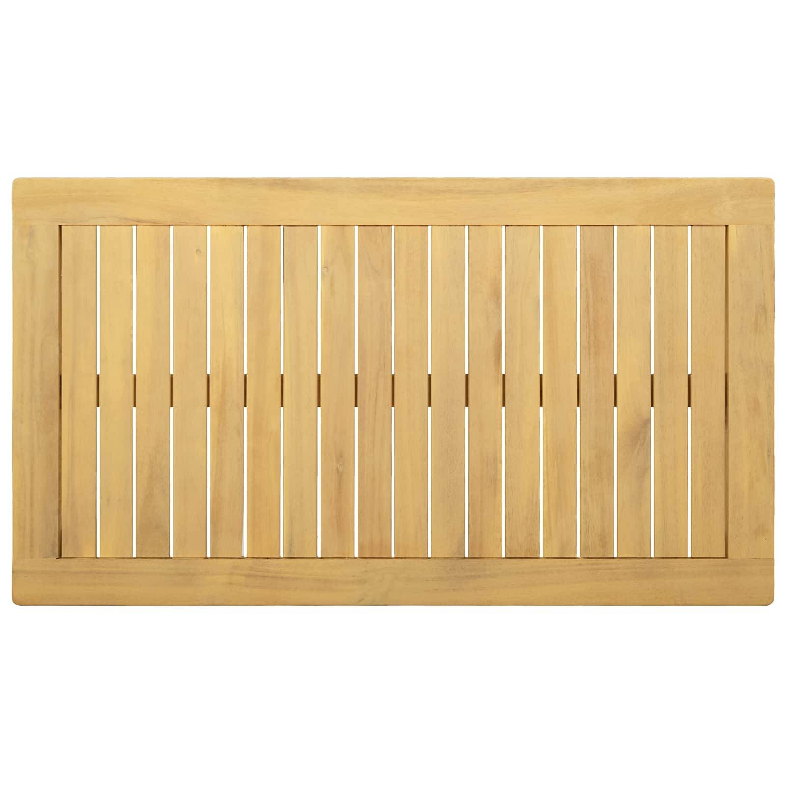 Table basse Bois d'Acacia Massif Acacia clair 90 x 50 x 36 cm - PANGIVO - Image 4