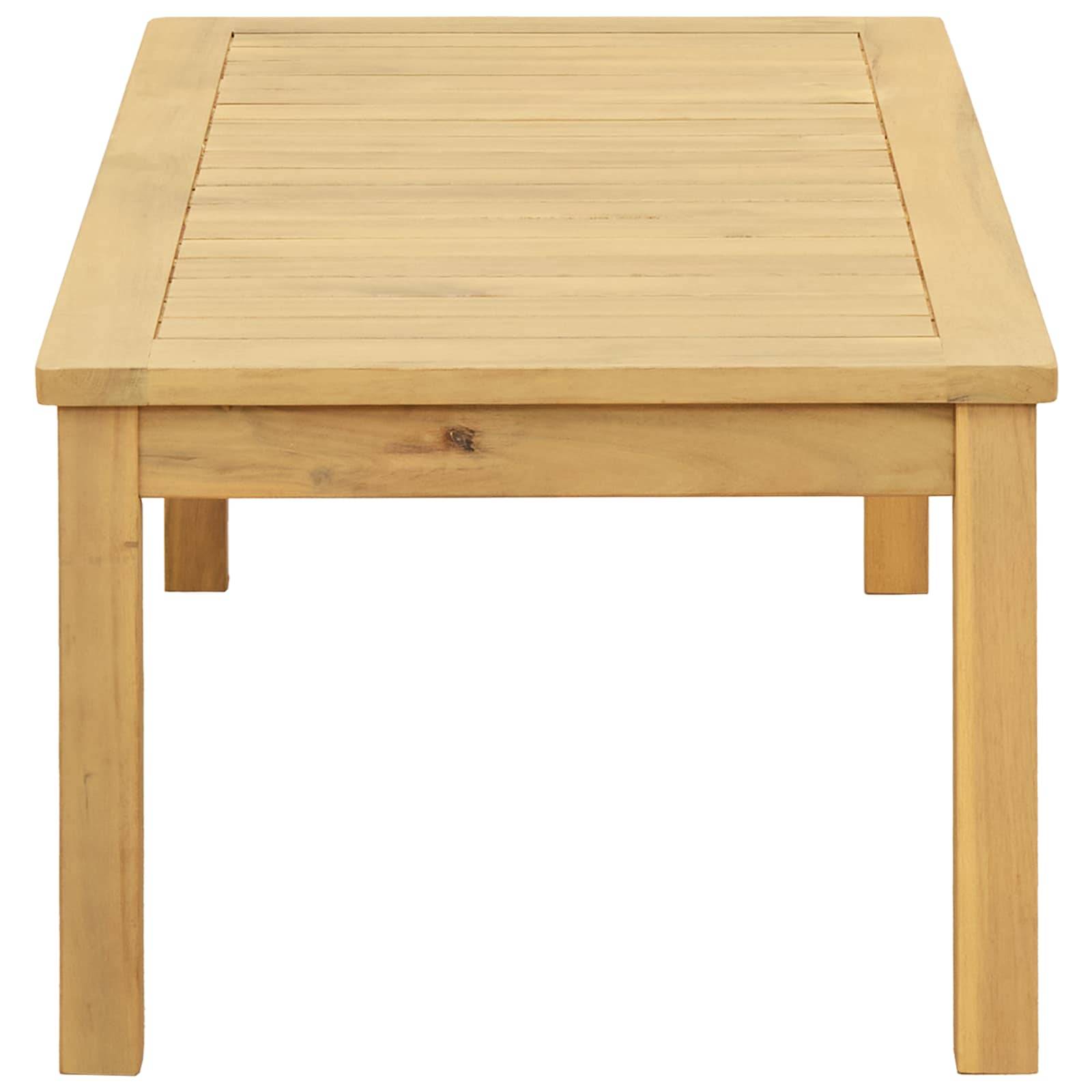 Table basse Bois d'Acacia Massif Acacia clair 90 x 50 x 36 cm - PANGIVO - Image 3