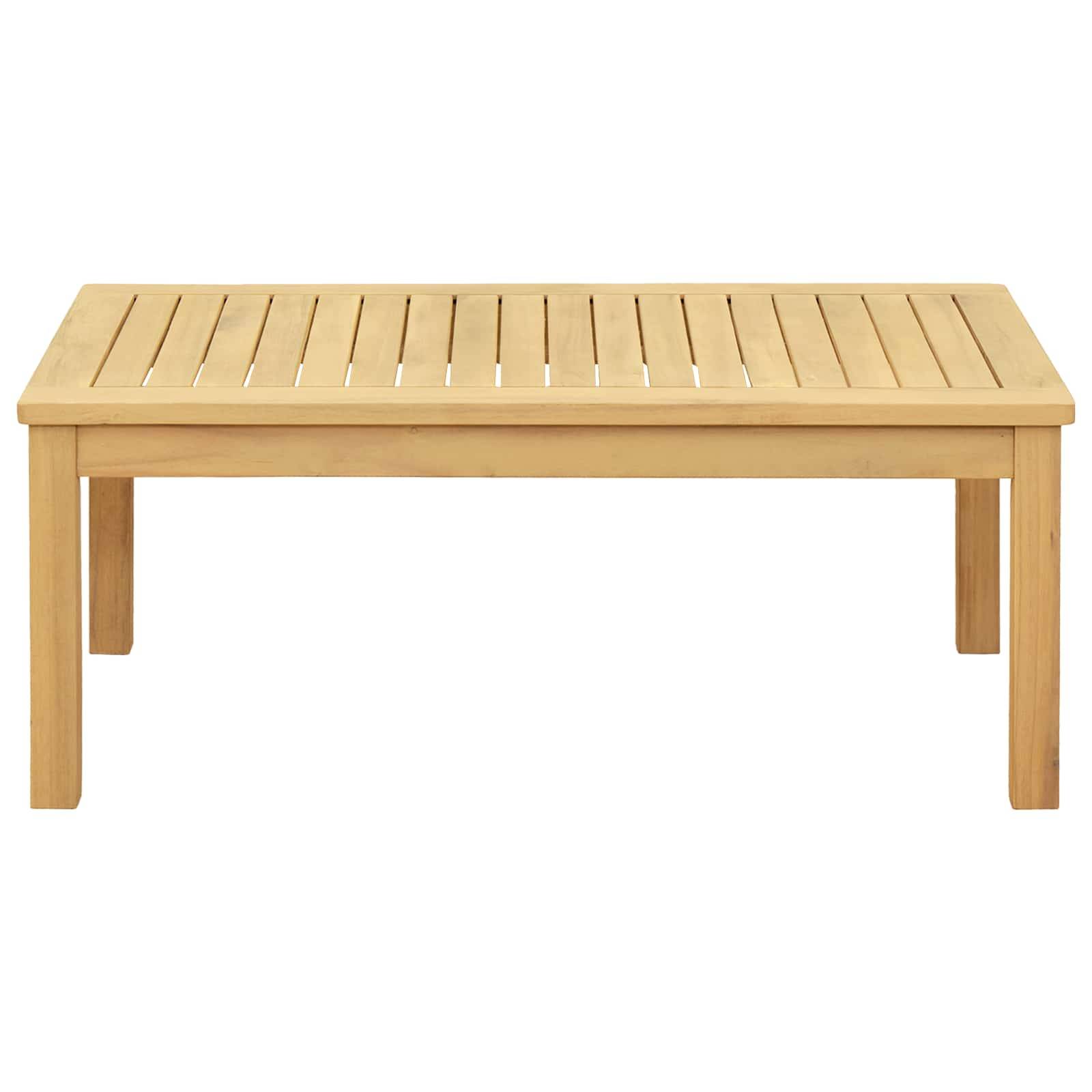 Table basse Bois d'Acacia Massif Acacia clair 90 x 50 x 36 cm - PANGIVO - Image 2