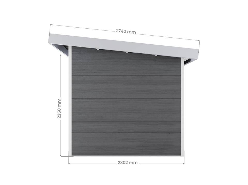 Abri de Jardin Composite ALMA - 7m2 - Gris/blanc - Cabane de jardin - Image 7