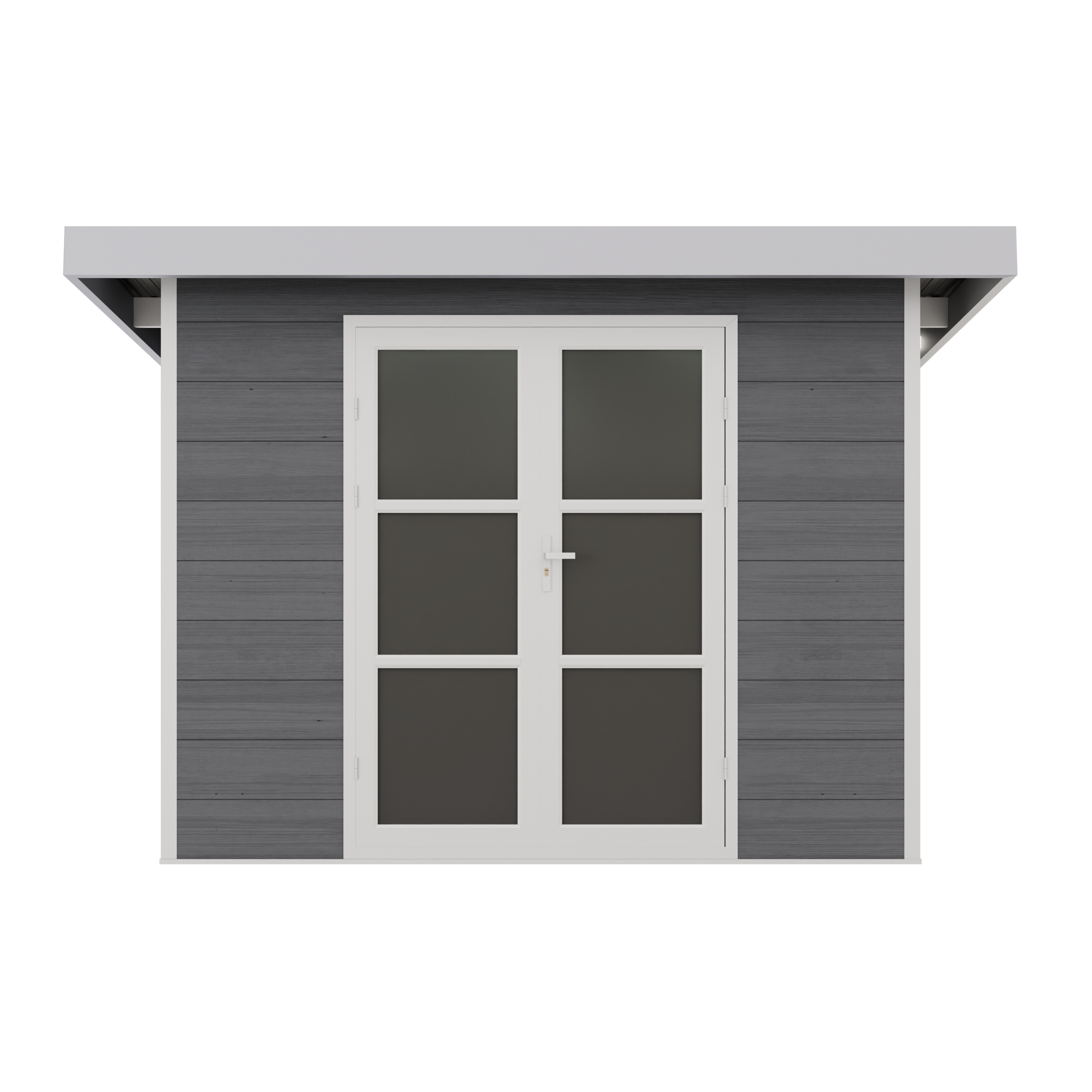 Abri de Jardin Composite ALMA - 7m2 - Gris/blanc - Cabane de jardin - Image 4