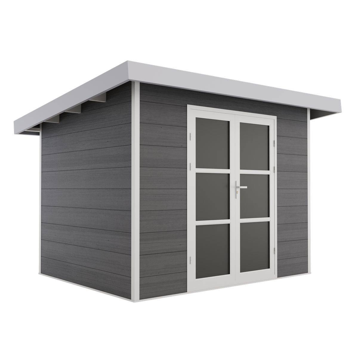 Direct Abris - Abri de Jardin Composite ALMA - 7m2 - Gris/blanc - Cabane de jardin - Image 3