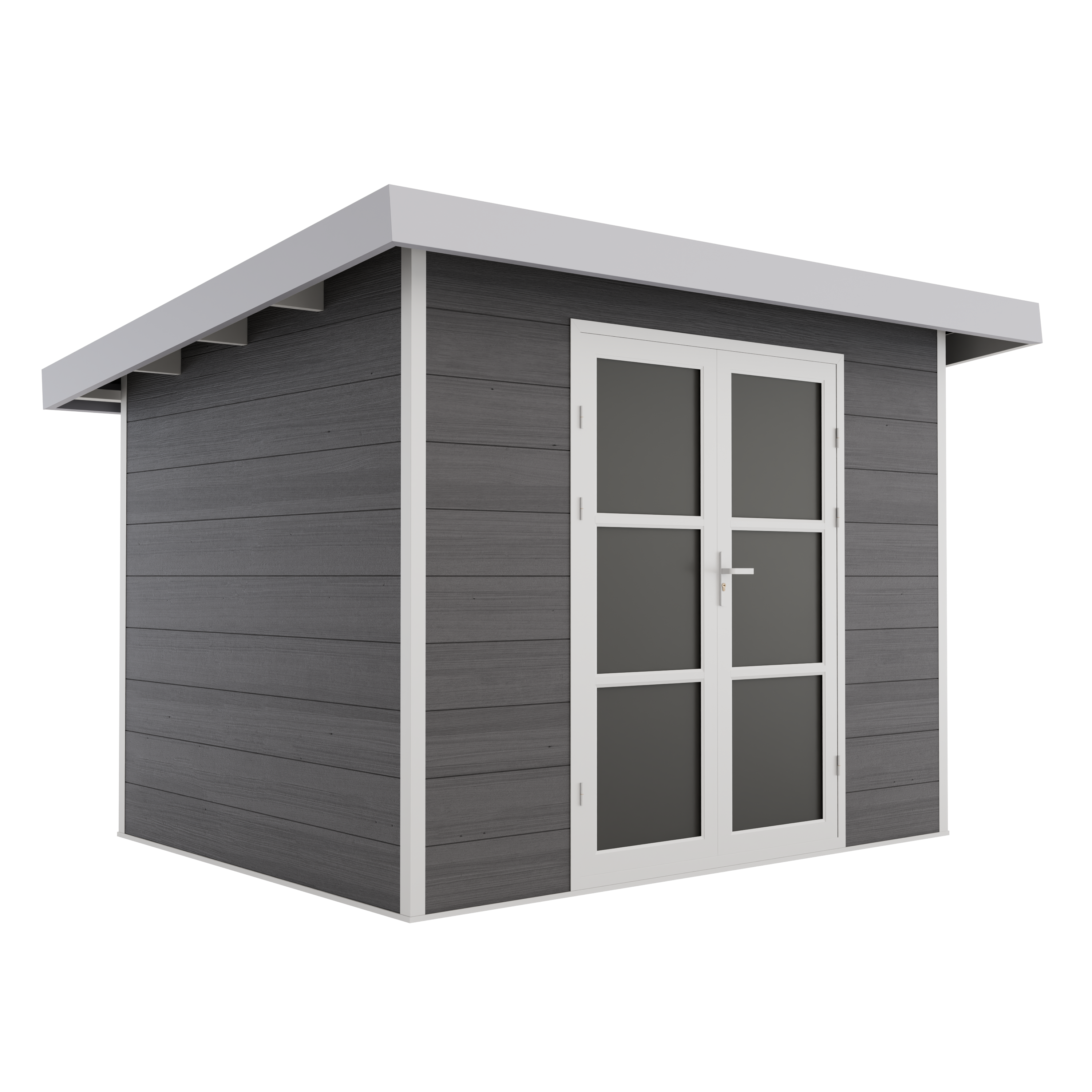 Abri de Jardin Composite ALMA - 7m2 - Gris/blanc - Cabane de jardin - Image 3