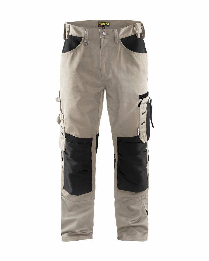 Pantalon artisan BLAKLADER Sans poches flottantes T.38 - BEIGE/NOIR - 155618602799-38