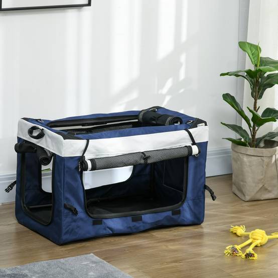 Poussette pour animaux, polyester, bleu, 81 x 58 x 97.5 cm - PANGIVO - Image 2