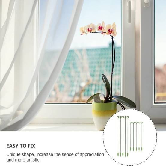 Lot de 10 Tuteurs pour Plantes d'Intérieur 27 cm - Fibre de Verre Résistant - Support pour Orchidées et Fleurs Délicates - Lytech - Image 4