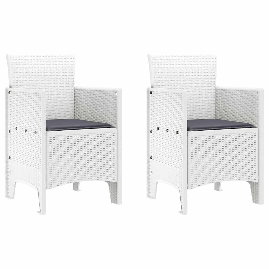 Prolenta Premium - Chaise bois composite Prolenta Blanc 53 X 49 X 85 cm 1-personnes - P95033B - Image 2