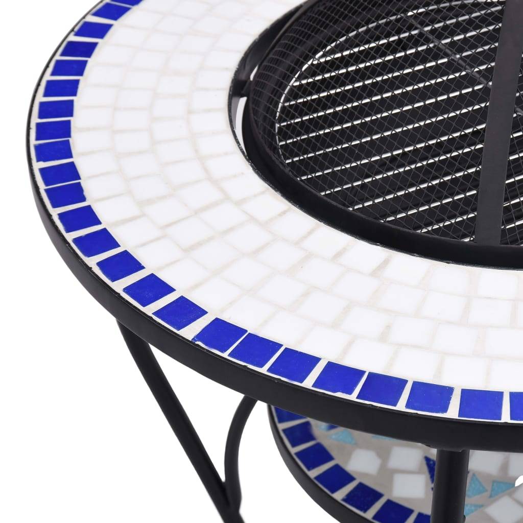 Maison Chic - Table de jardin - Table de foyer mosaïque Bleu et blanc 68 cm Céramique HL939 - Image 7