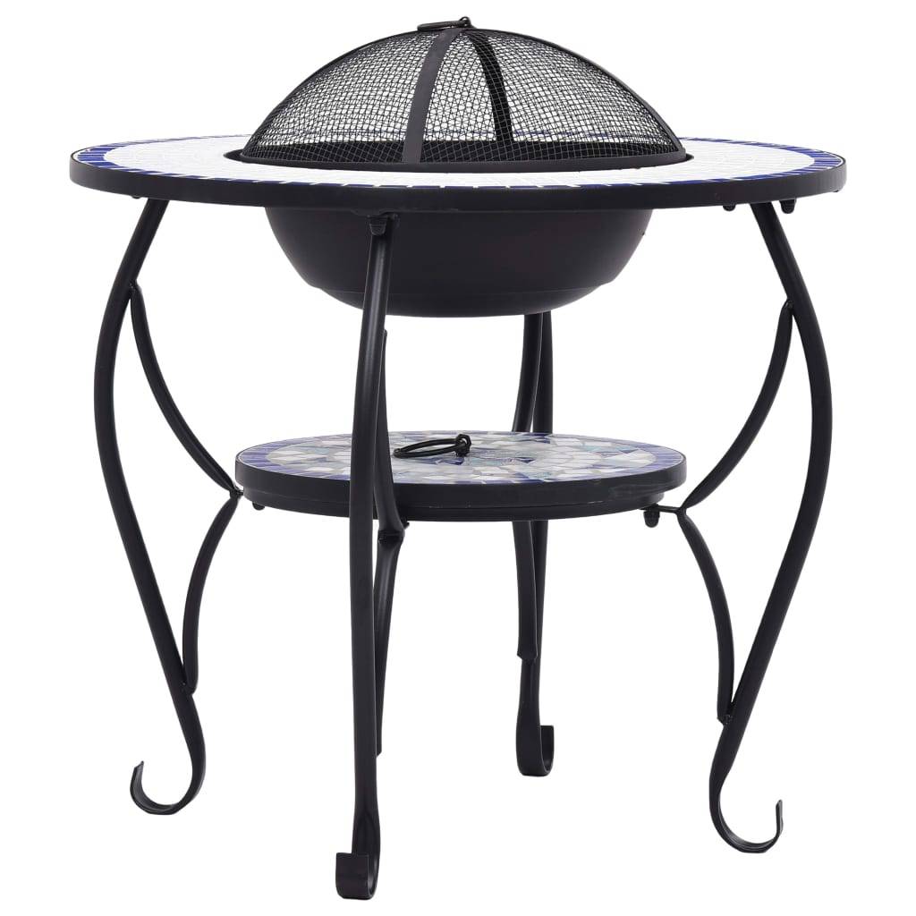 Maison Chic - Table de jardin - Table de foyer mosaïque Bleu et blanc 68 cm Céramique HL939 - Image 5