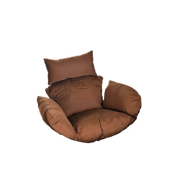 Fauteuil suspendu en polyrotin HOME DELUXE CIELO - gris/marron (coussins uniquement, sans fauteuil ni structure) - Image 2