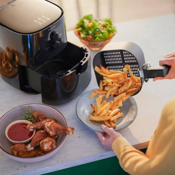 Philips - Friteuse Electrique sans huile PHILIPS - Airfryer HD9200/90 Série 3000 - Capacité 4,1L - Jusqu'a 4 personnes - 7 programmes de cuisson - - Image 4