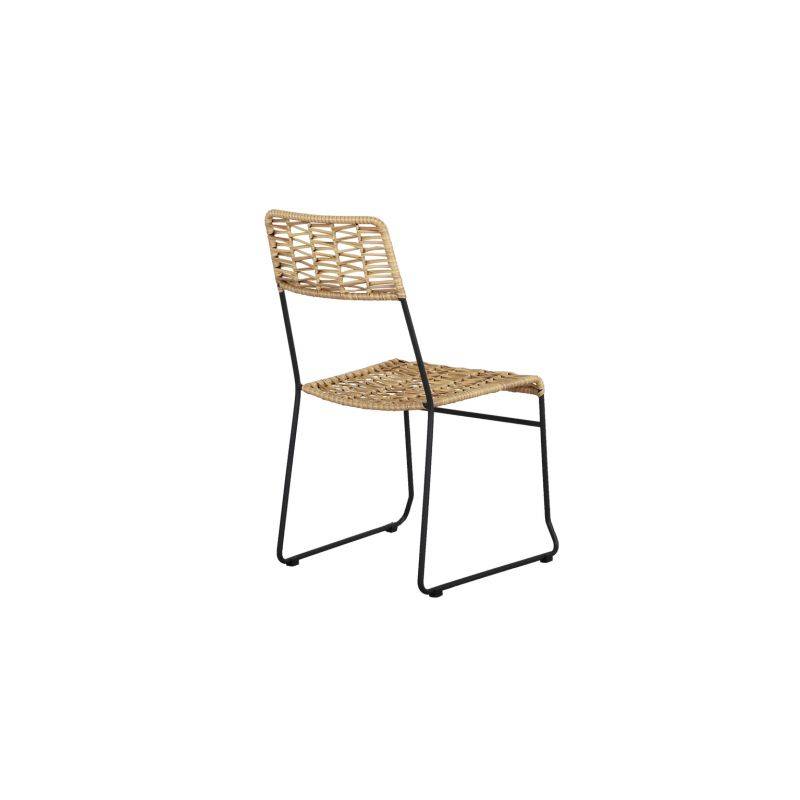 Lot de 2 chaises MASSA en résine tressée coloris naturel Beau Rivage - Image 5