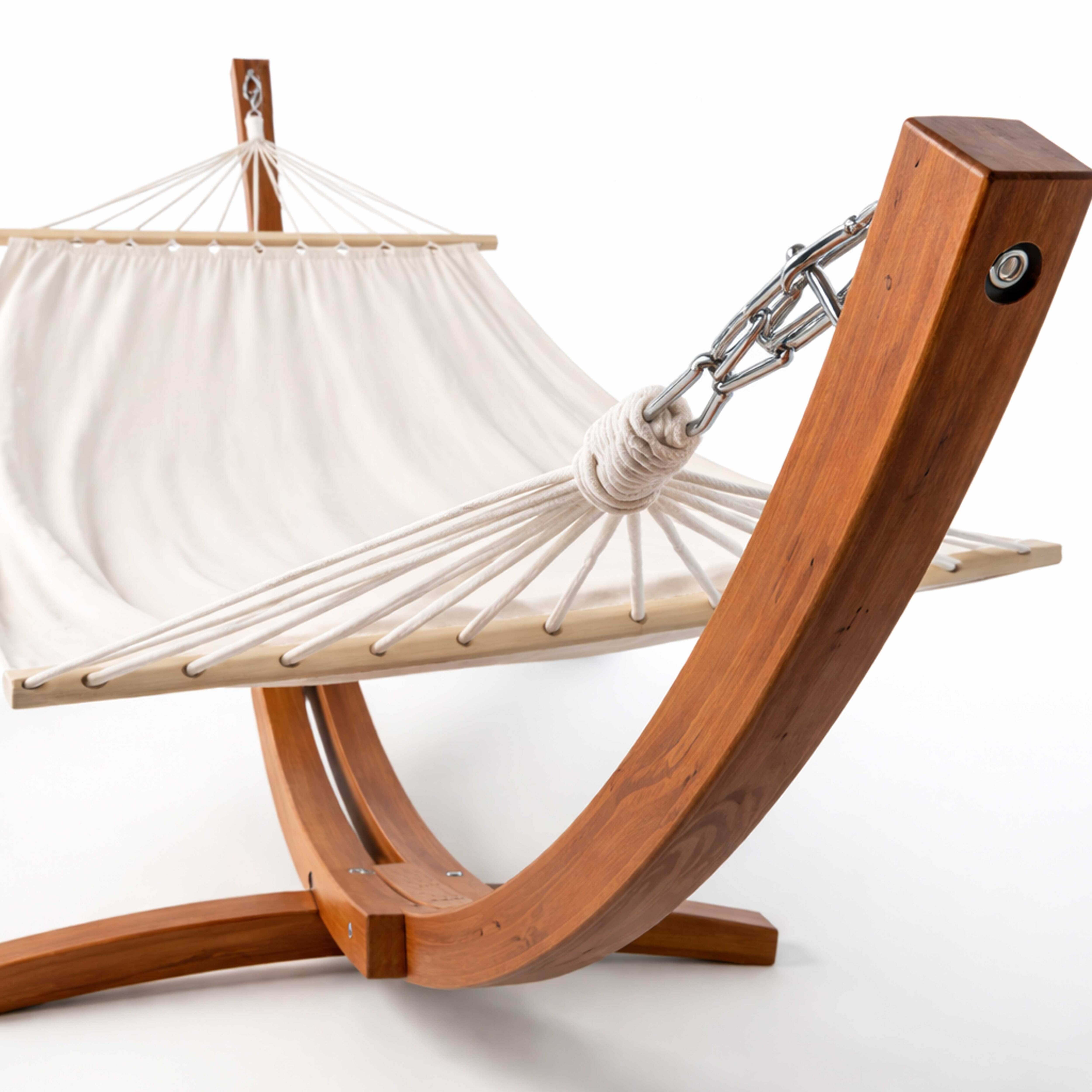Oviala - Hamac avec support en bois blanc Manille - Oviala - Image 5