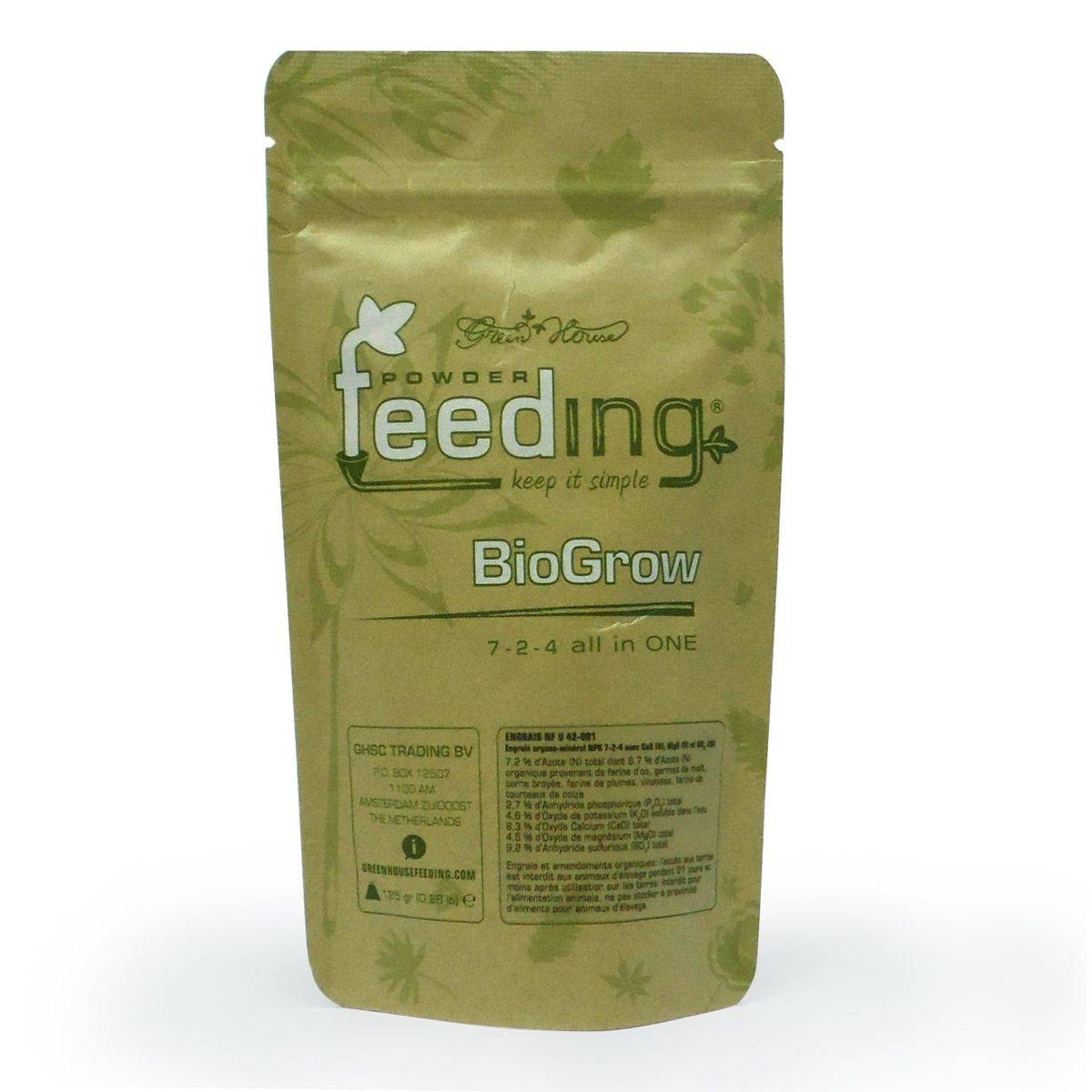 Engrais BIOGROW Powder Feeding 125gr - GREEN HOUSE