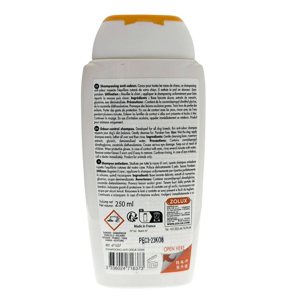 Zolux - Shampooing anti-odeurs 250 ml pour chien - Image 3
