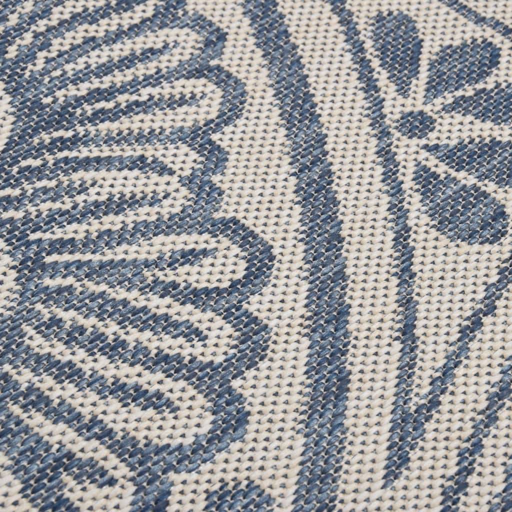 Tapis Extérieur Motif Bleu Tissage Plat en PP Résistant UV pour Balcon 80x150 cm – ComfortXL Outdoor Living - Image 5