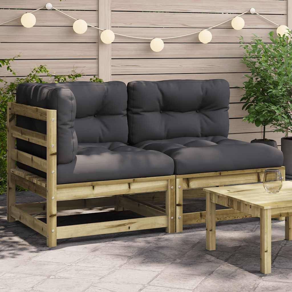 ComfortXL - Canapé Extérieur 2 Places Pin Imprégné avec Coussins Anthracite Résistant Pourriture – ComfortXL Outdoor Living - Image 1