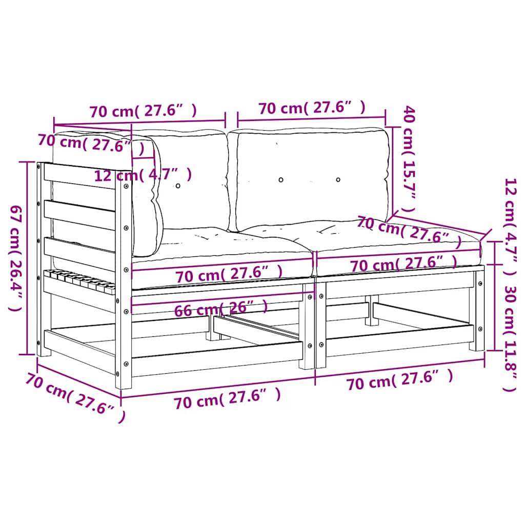 ComfortXL - Canapé Extérieur 2 Places Pin Imprégné avec Coussins Anthracite Résistant Pourriture – ComfortXL Outdoor Living - Image 6