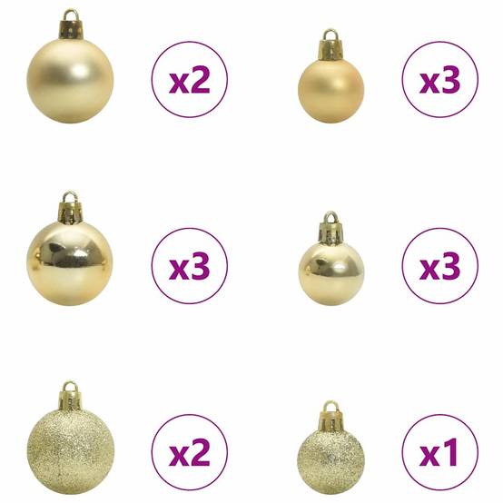 Sapin de Noël | Arbre de Noël artificiel à charnières 150 LED Vert 150 cm Maison Chic - Image 4