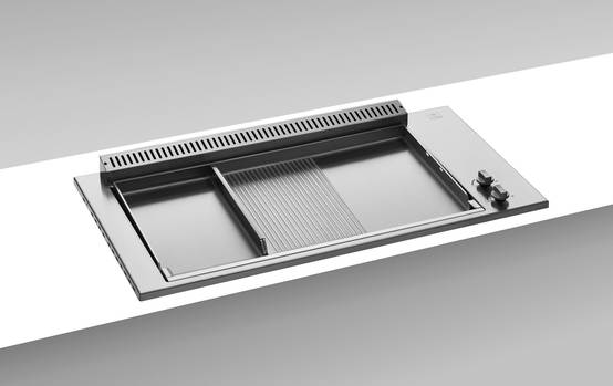 Plancha Planet - Plancha OASI 80MIX 26 Lisse -55 Lisse Rainurée + couvercle - Image 2