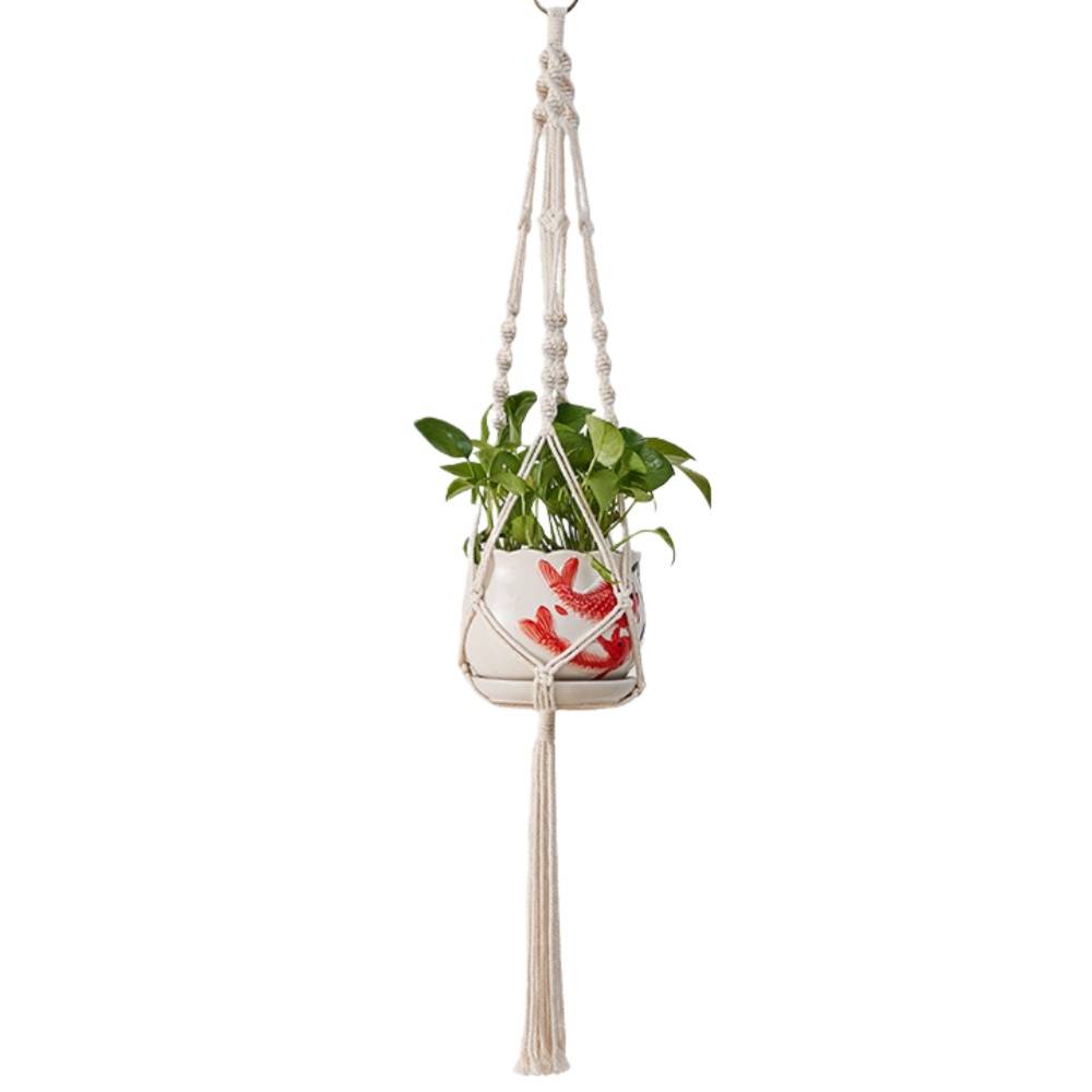 Jardinière suspendue coton - Pour balcon/intérieur - Décoration plantes - Image 1