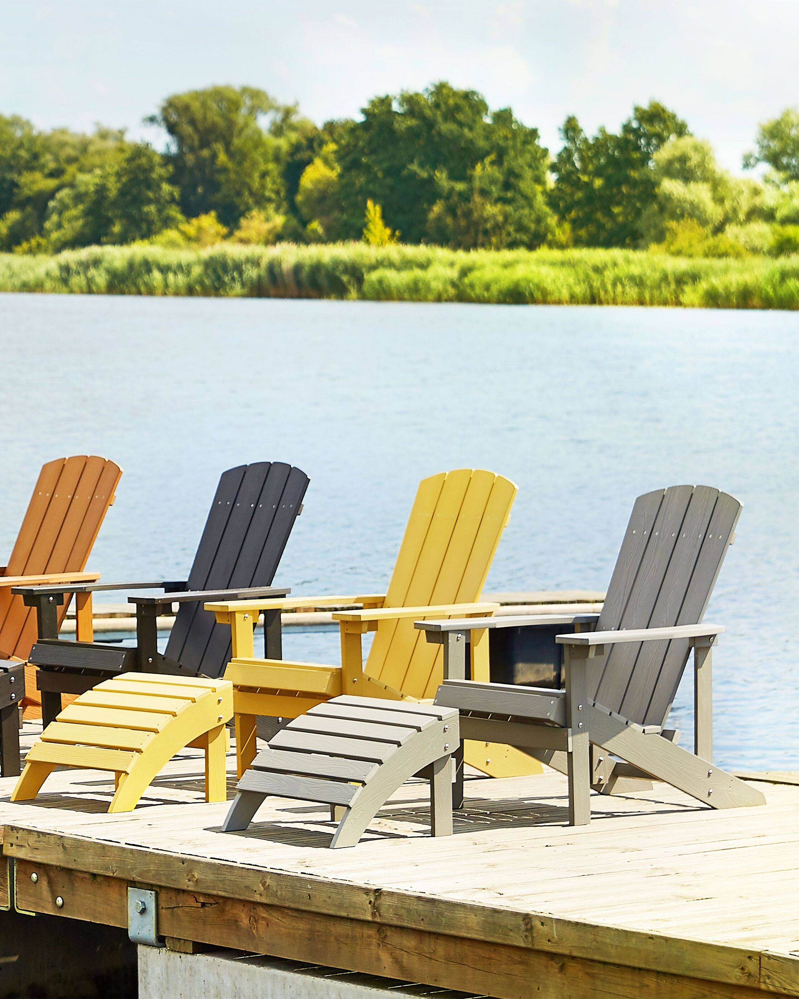 Beliani - Chaise de jardin Bois synthétique Marron ADIRONDACK - 50x43x34- Beliani - Image 1