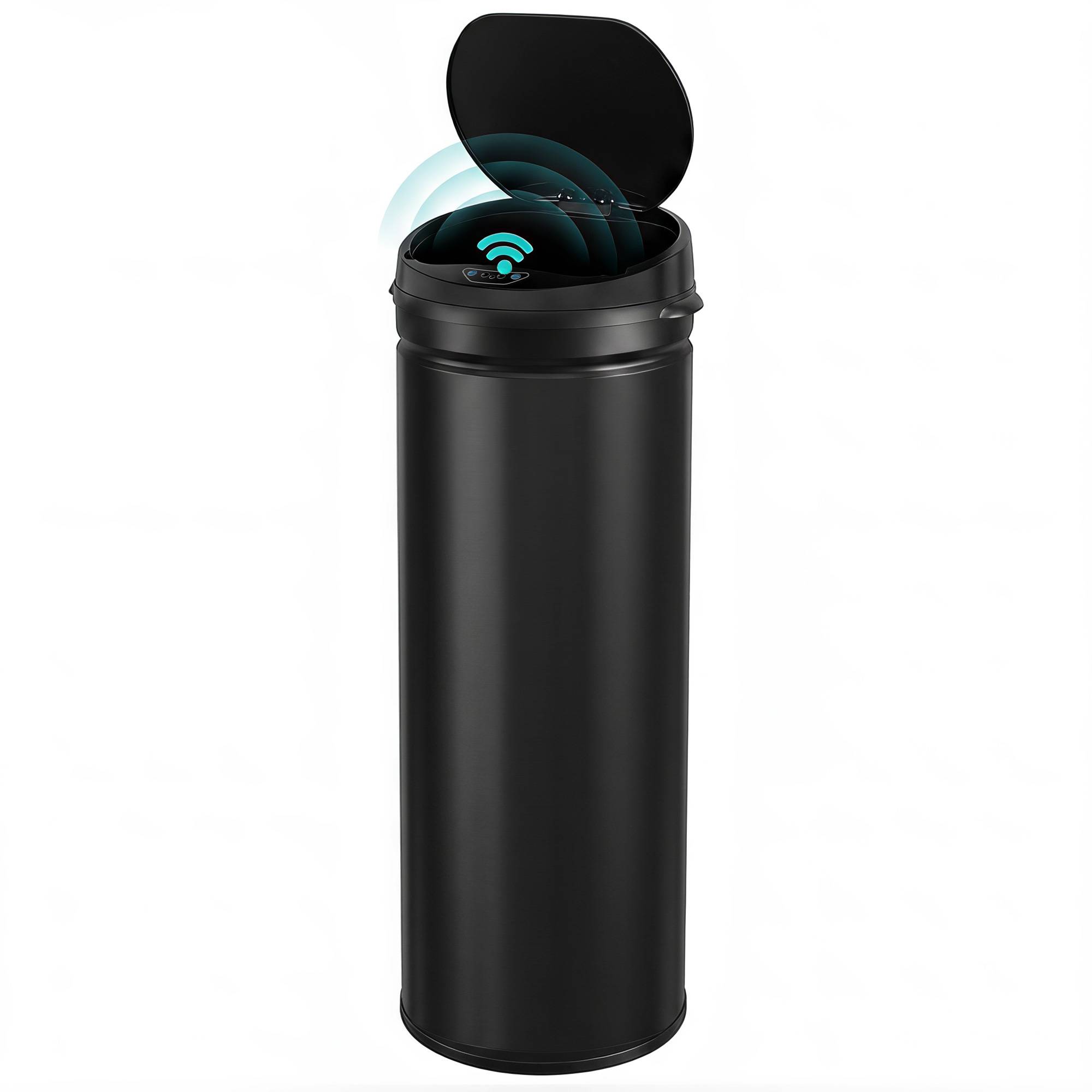 Sans Marque - Cube cuisine automatique 50 L capteur infrarouge anti-traces inox noir érable - Image 2